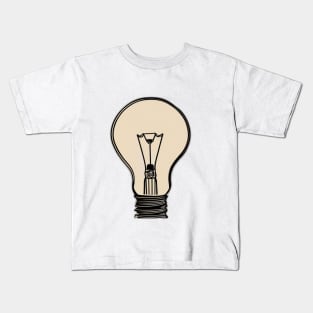 Light Bulb Beige Shadow Silhouette Anime Style Collection No. 419 Kids T-Shirt